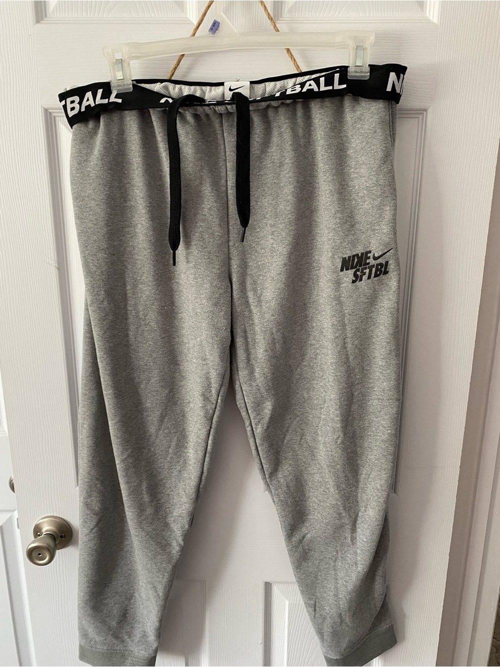 Nike Gray Jogger Sweatpants with Black Waistband